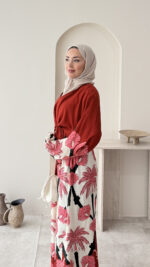 Pamuk Desenli Elbise - Görsel 4