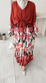 Pamuk Desenli Elbise - Görsel 5