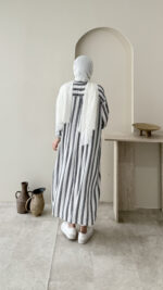 Uzun Çizgili Tunik - Siyah - Görsel 3