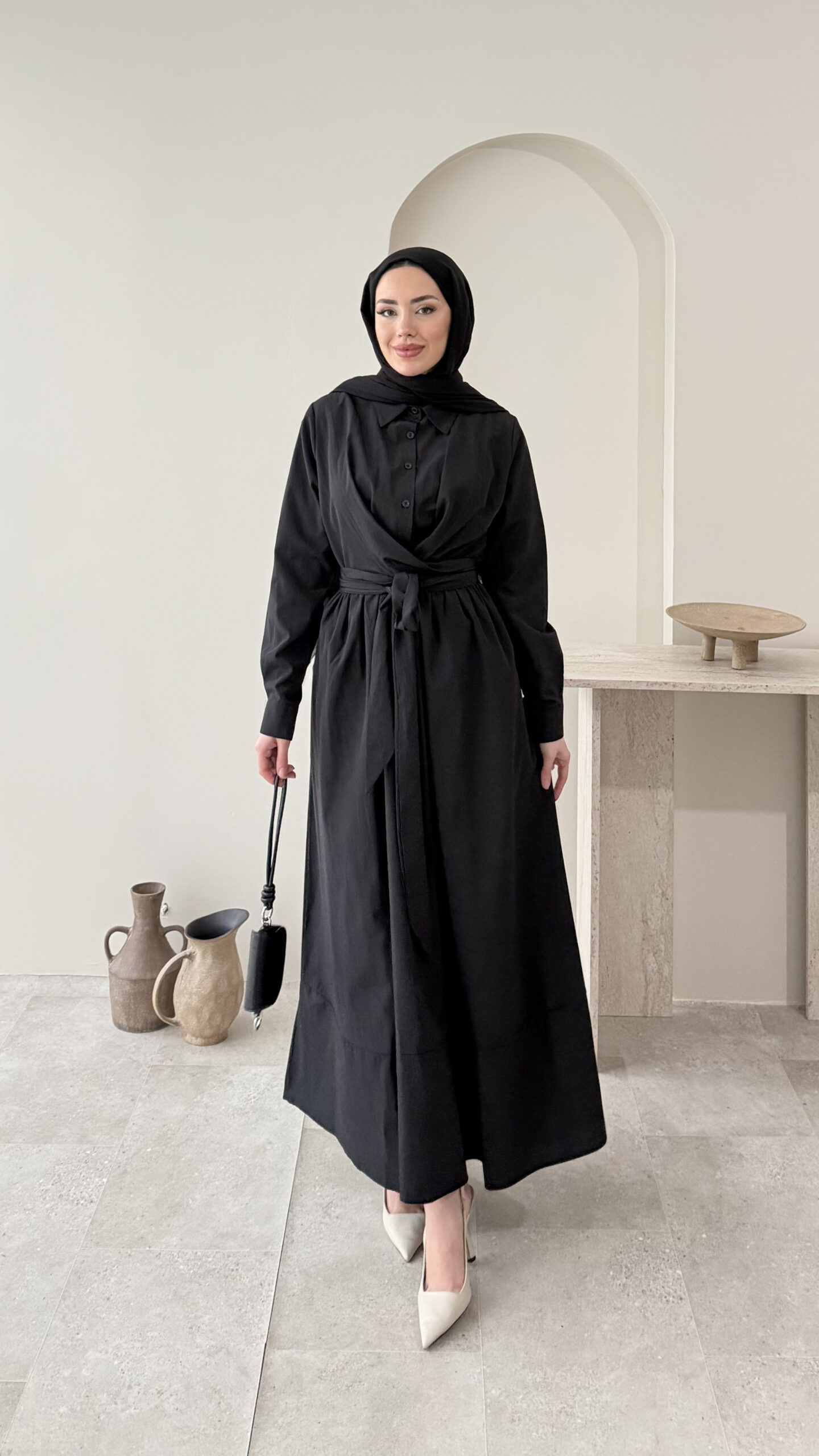 1765221998_0_6937266e67314.jpg Mira Elbise - Siyah - Görsel 1