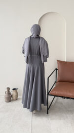 Liora Pensli Scuba Elbise - Antrasit - Görsel 3