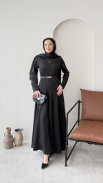 Liora Pensli Scuba Elbise - Siyah