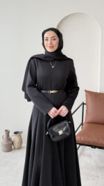 Liora Pensli Scuba Elbise - Siyah - Görsel 4