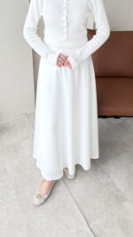 Niva Saten Etek - Beyaz - Görsel 3