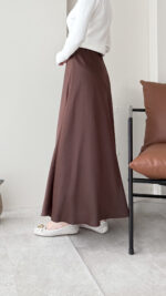 Niva Saten Etek - Koyu Kahve - Görsel 3
