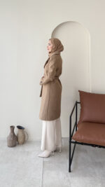 Nola Kaşe Kaban - Camel - Görsel 2