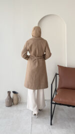 Nola Kaşe Kaban - Camel - Görsel 3