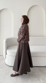 Ekose Scuba Takım - Kahve - Görsel 2