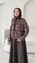 Ekose Scuba Takım - Kahve - Görsel 4