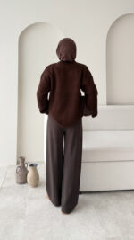 Elora Triko Kazak - Kahve - Görsel 5