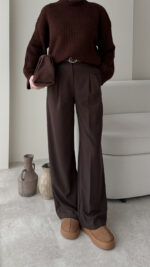 Elora Triko Kazak - Kahve - Görsel 6