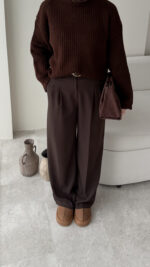 Elora Triko Kazak - Kahve - Görsel 8