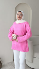 Hola Triko Kazak - Pembe - Görsel 2