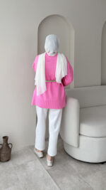 Hola Triko Kazak - Pembe - Görsel 6