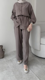 Mayra Tensel Takım - Vizon - Görsel 6