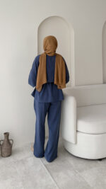 Mayra Tensel Takım - Mavi - Görsel 3