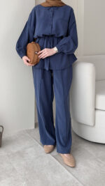 Mayra Tensel Takım - Mavi - Görsel 5