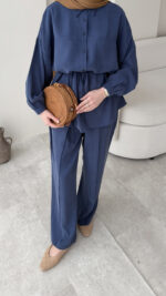 Mayra Tensel Takım - Mavi - Görsel 6