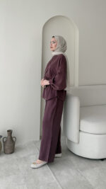 Mayra Tensel Takım - Mürdüm - Görsel 2