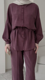 Mayra Tensel Takım - Mürdüm - Görsel 5