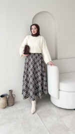 Ekose Scuba Etek - Kahve