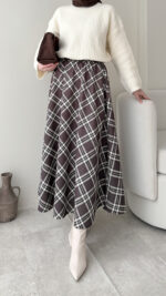 Ekose Scuba Etek - Kahve - Görsel 2