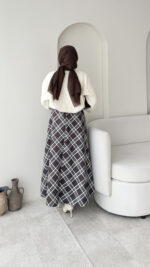 Ekose Scuba Etek - Kahve - Görsel 5