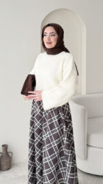 Ekose Scuba Etek - Kahve - Görsel 7