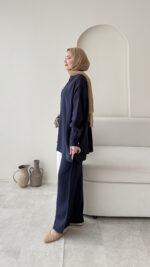 Liona Modal Takım - Lacivert - Görsel 2