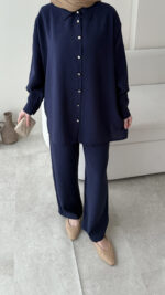 Liona Modal Takım - Lacivert - Görsel 6