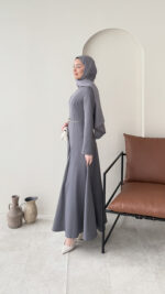 Liora Pensli Scuba Elbise - Antrasit - Görsel 2