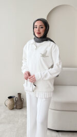 Mona Sweat - Beyaz - Görsel 2