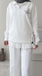 Mona Sweat - Beyaz - Görsel 3