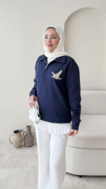 Mona Sweat - Lacivert - Görsel 2