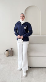 Mona Sweat - Lacivert - Görsel 3