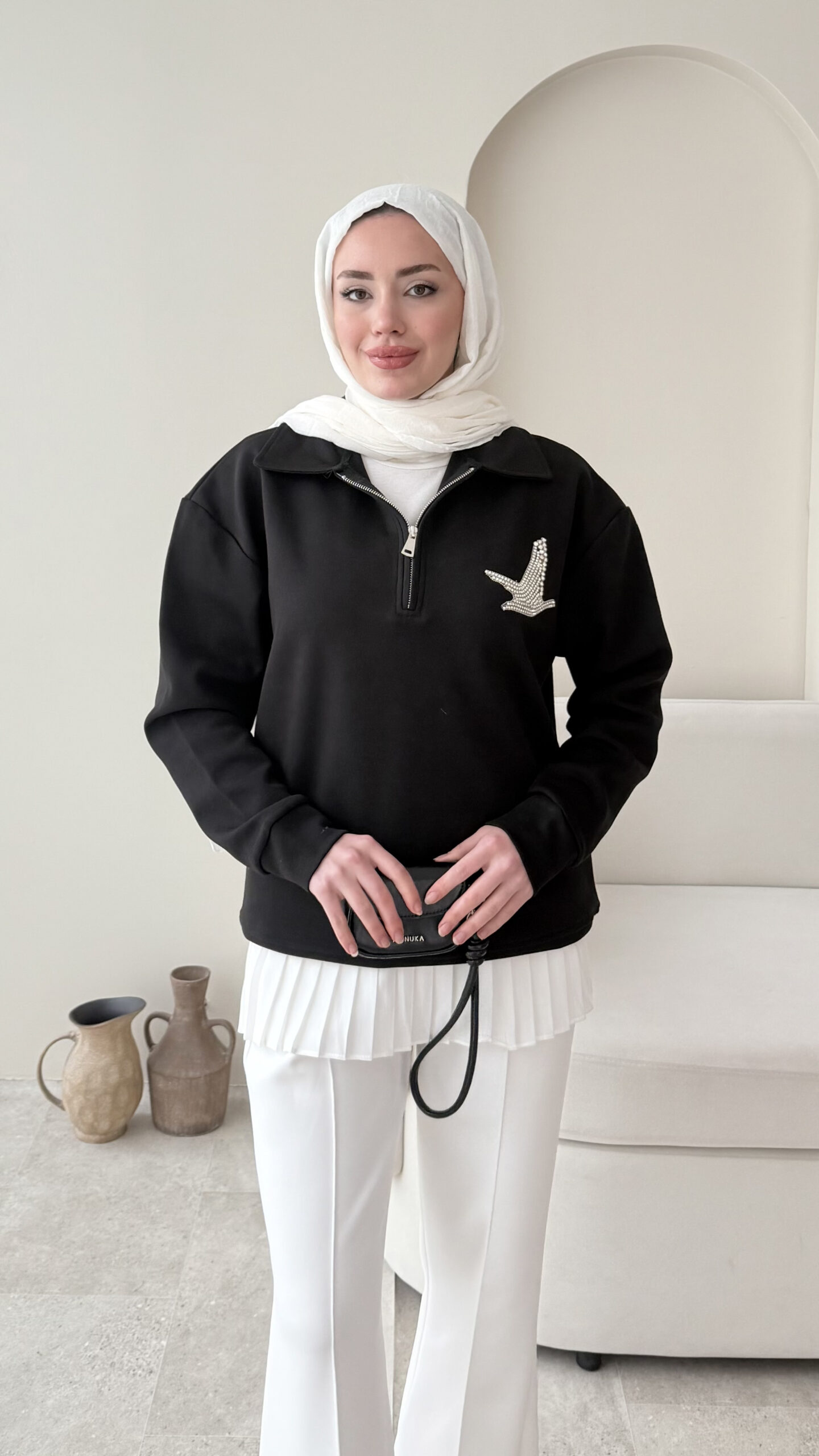 1767366748_0_6957e05ca89bb.jpg Mona Sweat - Siyah - Görsel 1