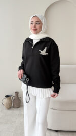 Mona Sweat - Siyah - Görsel 3
