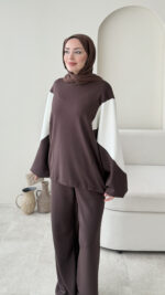 Pina Geçişli Oyşo Takım - Kahve - Görsel 5