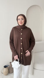 Efsun Triko Hırka - Kahve