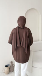 Efsun Triko Hırka - Kahve - Görsel 5