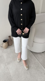 Efsun Triko Hırka - Siyah - Görsel 4