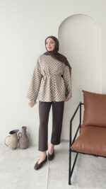 Ekose Scuba Sweat - Kahve - Görsel 3