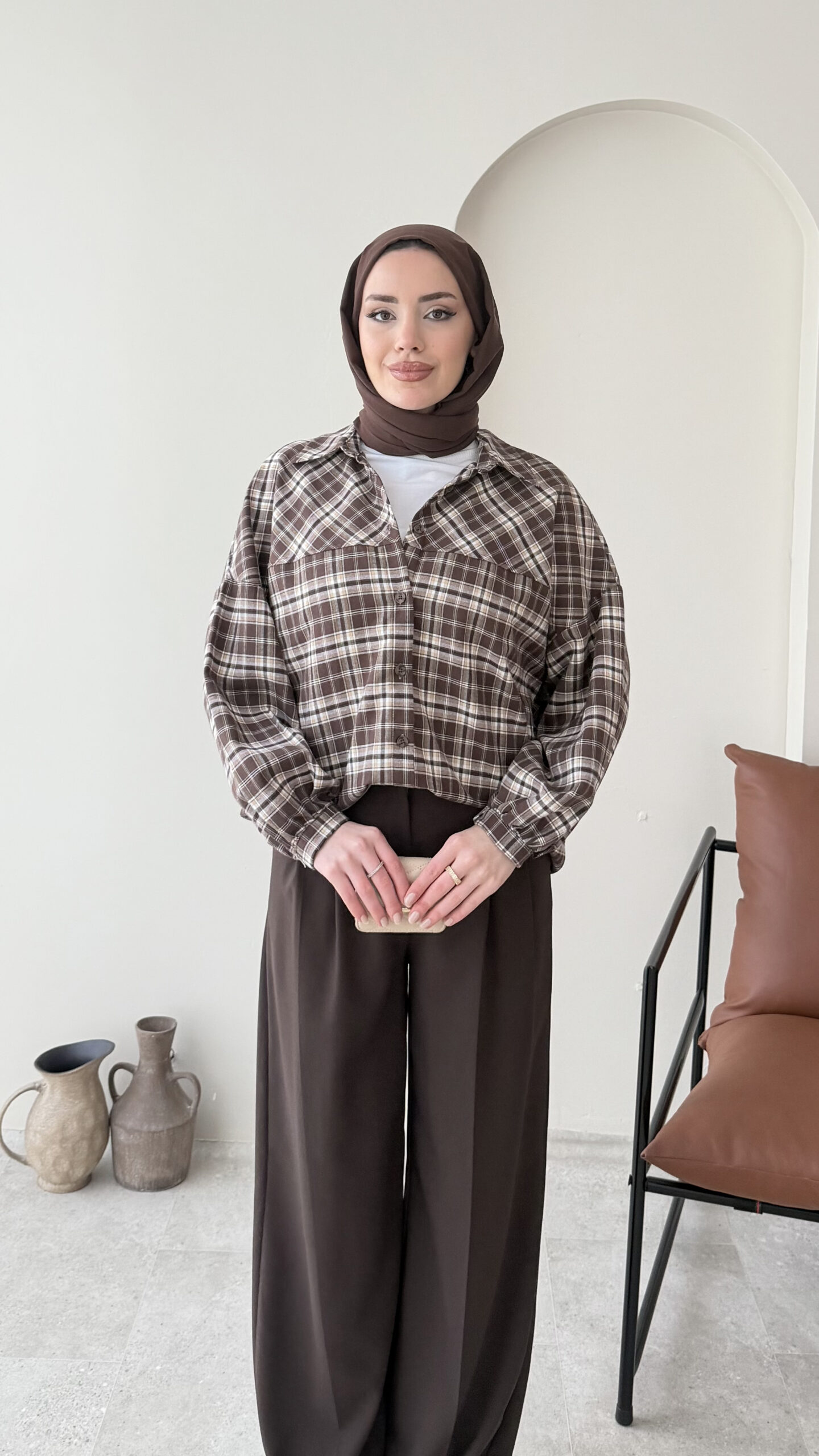 1767777196_0_695e23acd93b2.jpg Oduncu Gömlek - Kahve - Görsel 1