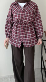 Oduncu Gömlek - Bordo - Görsel 2