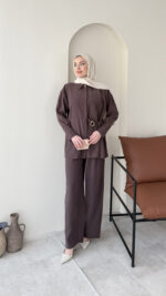 Rasha Modal Takım - Kahve - Görsel 2