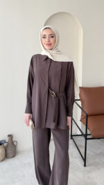 Rasha Modal Takım - Kahve - Görsel 3