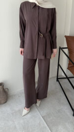 Rasha Modal Takım - Kahve - Görsel 6