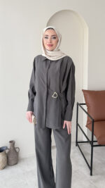 Rasha Modal Takım - Antrasit - Görsel 4