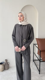 Rasha Modal Takım - Antrasit - Görsel 5
