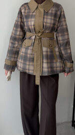 Ekose Ceket - Kahve - Görsel 3